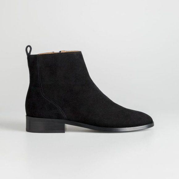 & Other Stories Almond Toe Suede Ankle Chelsea Boot, Size 39/9 - Picture 2 of 2